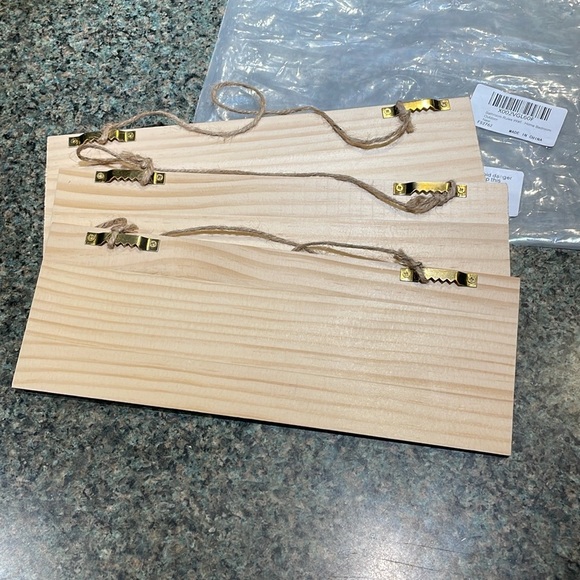 Bathroom Rules Wall Hangings 3 wood signs with jute and hangers Brush Wash Comb - Picture 3 of 8